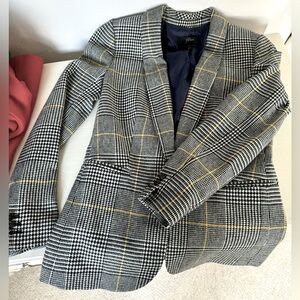 J. Crew Parker Blazer in plaid with yellow